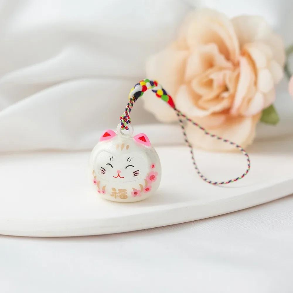Keychain Pendant Bag Pendant Cartoon Keyring Maneki Neko Phone Charm Mobile Phone Strap Japanese Lucky Cat Keychain Couple Gift