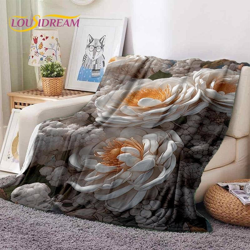 

3D розы цветы скандинавские романтические мягкие одеяла, сохраняющие тепло плед одеяло удобное одеяло для пикника кровати дивана дома спальня подарок 80x60in