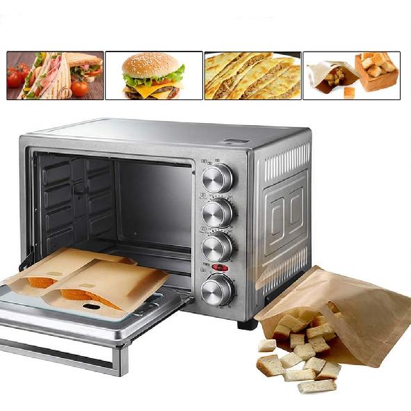 Non Stick Toaster Bags Reble and Heat Resistant Easy to Clean,Perfect for Grilled Cheese Sandwiches (10)
