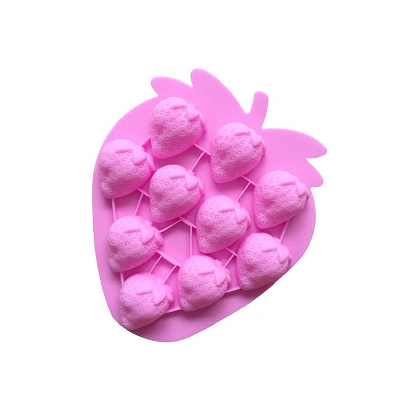 

1 шт. 3D Силиконовая форма для кубиков льда в виде клубники DIY Форма для шоколадных конфет Форма для глины и смолы Инструменты для украшения вечеринки и кексов