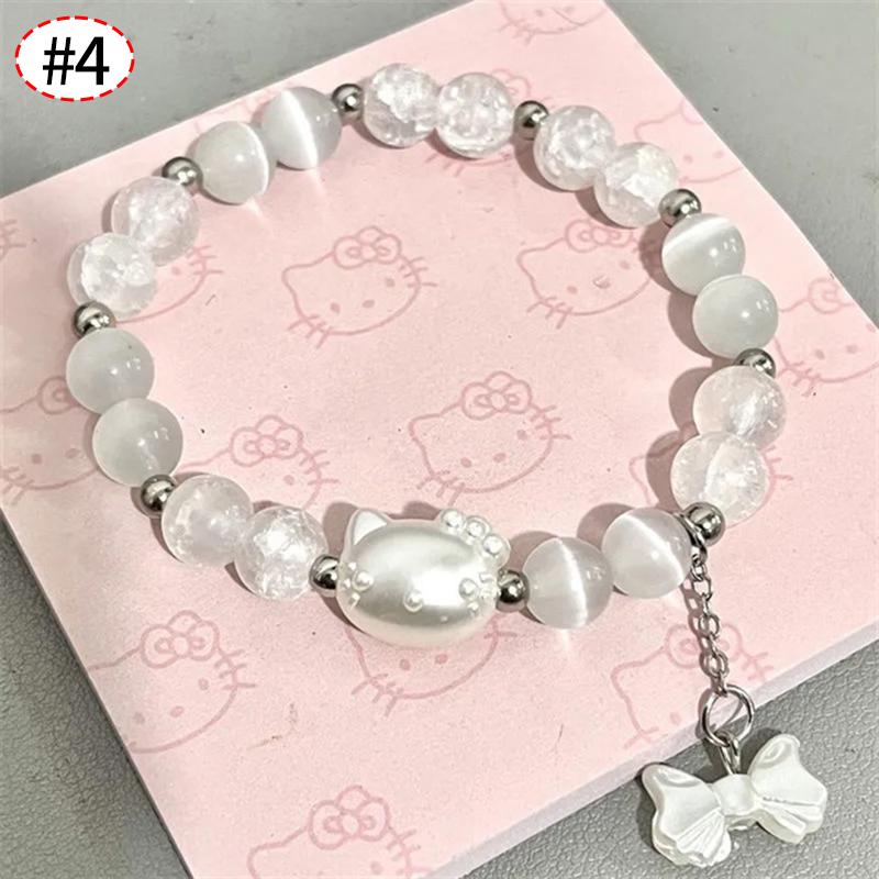 Adorable Hello Kitty Hanging Pendant Animation Design Animation Necklace/Bracelet/Ring Jewelry Accessoriess Festival Presents for Women Girls
