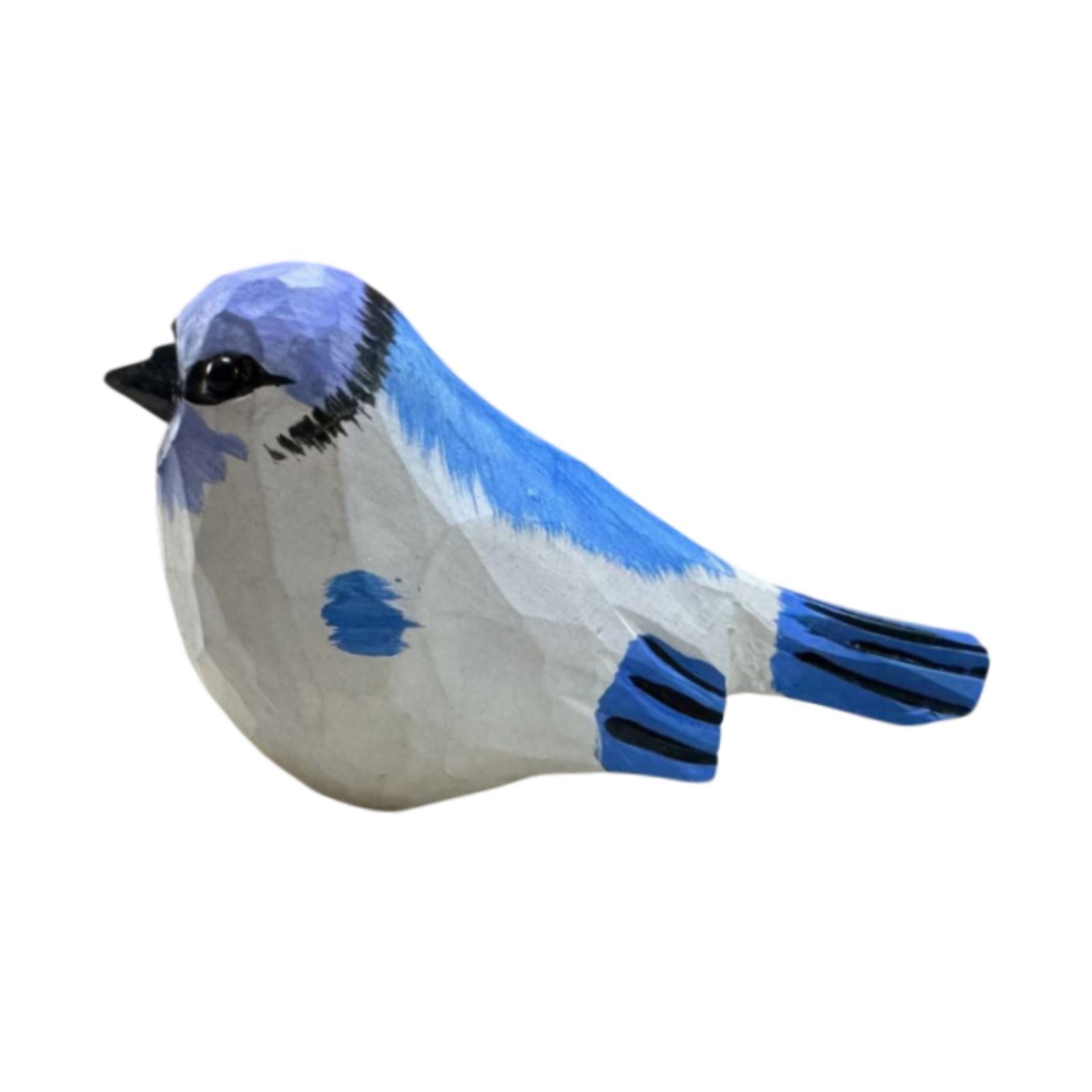 

Colorful Wooden Carved Bird Tabletop Ornament Handmade Sculpture Art Crafting Woodcarving Model Decor for Home Room Office Cafe