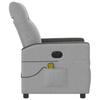 Foldable Massage Armchair, Electric, Grey, Fabric