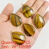 2PCS Natural Yellow Tiger Eye Stone Pendant Heart Star Drop Shape Symbolizing bravery and wealth protection Amulet Healing Charm