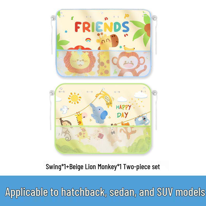 Car Window Sunshade Curtains with Suction Cups – Heat Insulation and Privacy for Baby and Child Protection