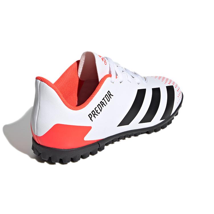 adidas PREDATOR Abrasion Resistant Low Top Kids' Soccer Shoes White Red Black Teenagers EG0933