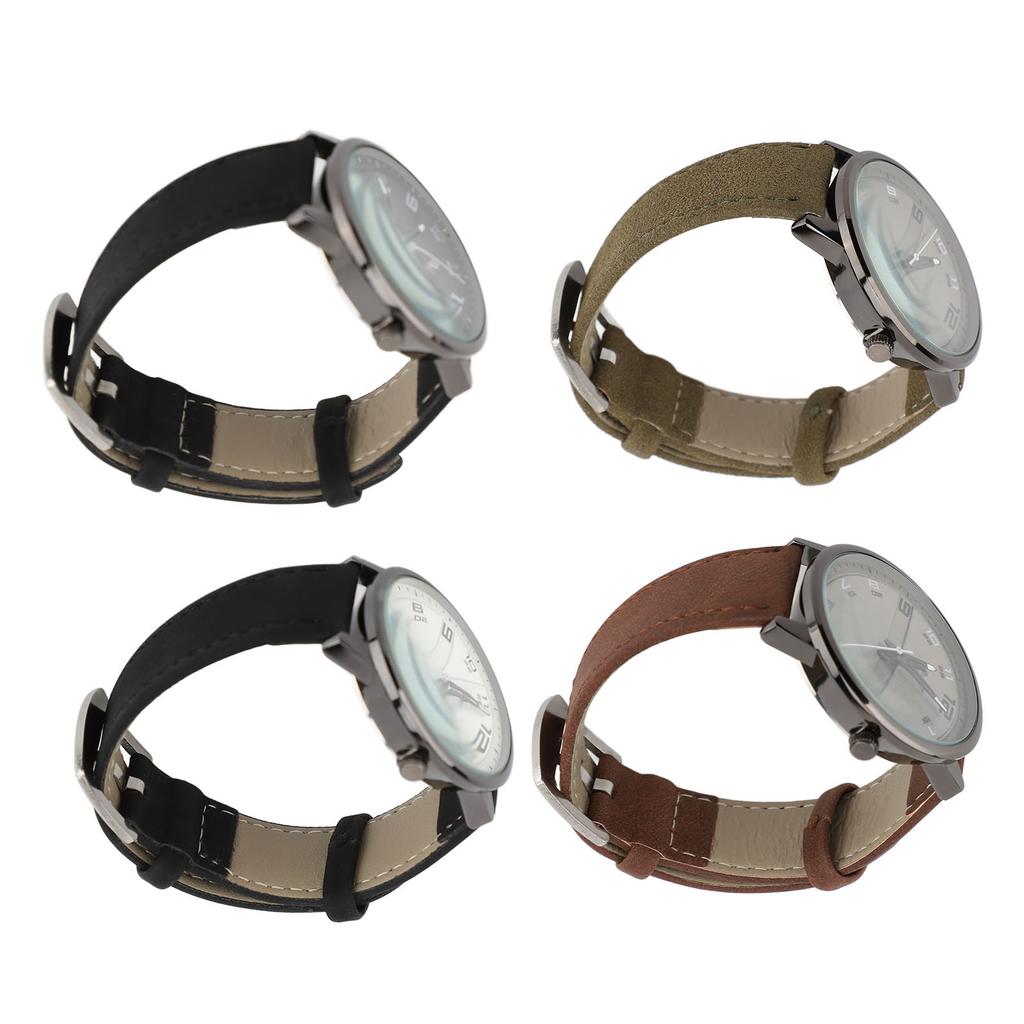 Ceas de Mână pentru Bărbați Casual Analog Cuarț Dată Minimalist Ceas Fashion cu Curea din Piele PU pentru Birou Afaceri