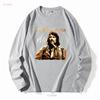 Maglietta Nera in Cotone Vintage Waylon Jennings D76841 vintage Lavata Elasticizzata Morbida Casual Comoda Unisex streetwear