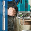 Oberfräser-Bit mit Spiralnut und bündigem Schnitt Robuster Karbid-Bündigfräser mit 1/4-Zoll-Schaft Doppelt gelagerter Führung 1-1/8 Zoll