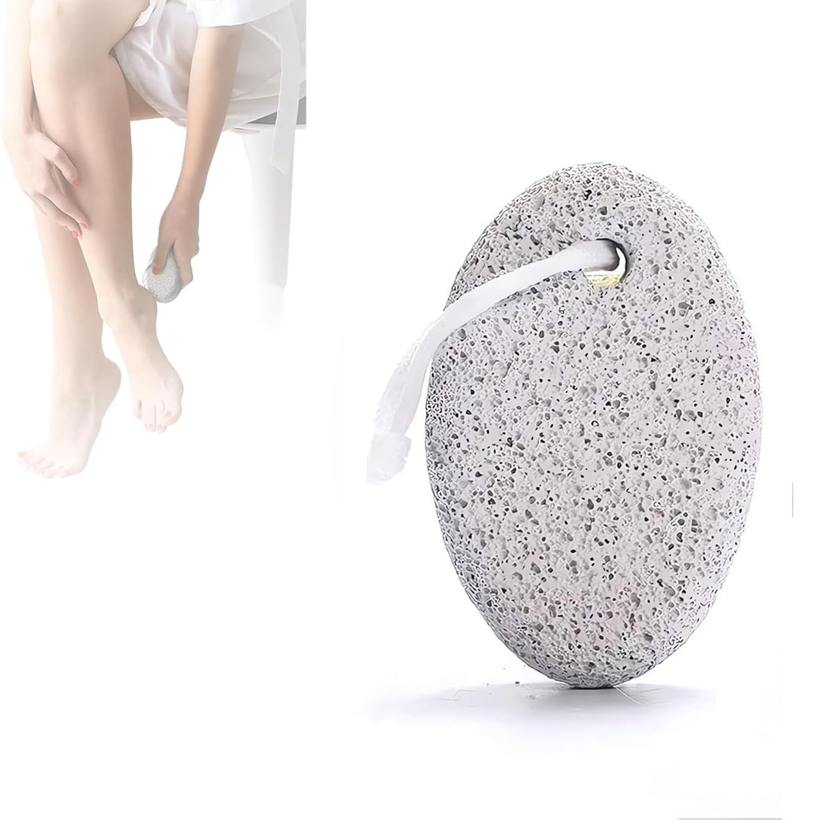 Mirhua Pumice Natural Pumice Stone for Exfoliating Foot Care Foot Bath Foot Blood Circulation with Hanging Rope Stone, Feet, Tool, Stone, Massage,