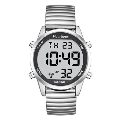 Japanische Stimm-Funkwellen Digitale Armbanduhr H-2306LCD Großes Zifferblatt Ältere Sehbehinderte
