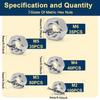 Nickel-plated Hex Nut Set Anti-skid Lock Nut Nut Cap 290Pcs Boxed Hex Nut M3M4M5M6
