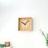KATOMOKU Muku Square Clock Maple Wall Clock Continuous Second Hand Approximately H. km-38HMRC 25.7cm (radio Clock)