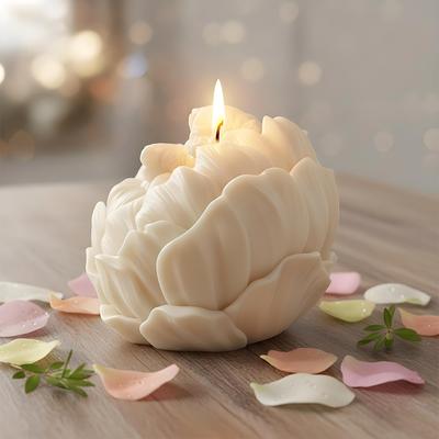 3D Water Lily Angel Candle Mold DIY Lotus Handmade Soap Gypsum Decorative Ornament Silicone Mold