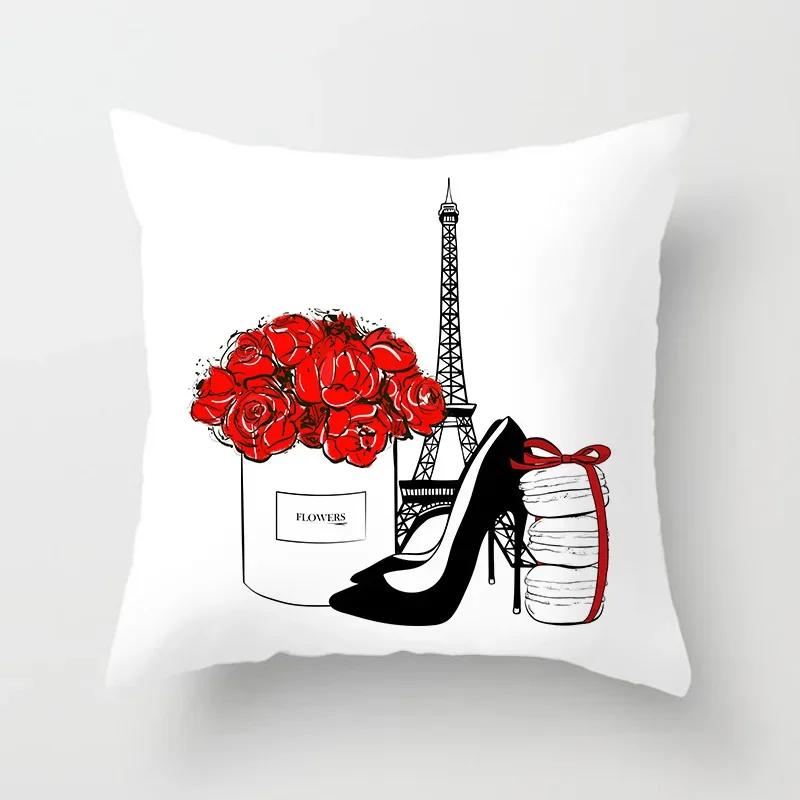 Valentines Day Decoration Pillowcase Sofa Cushion Case Bed Pillow Cover Home Decor Car Cushion Cover Kiss Throw Pillow Case