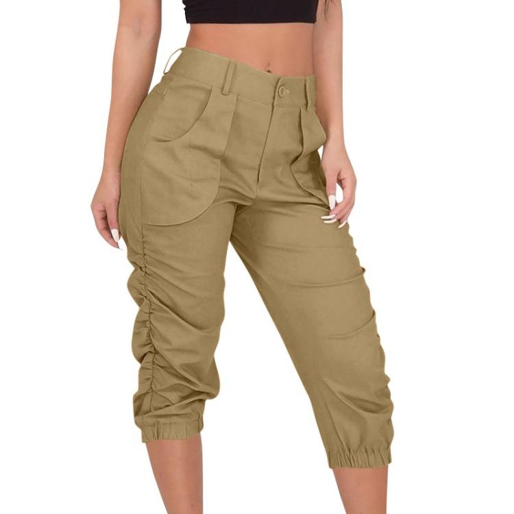 Damen Freizeit Cropped Mode Arbeitskleidung Hosen