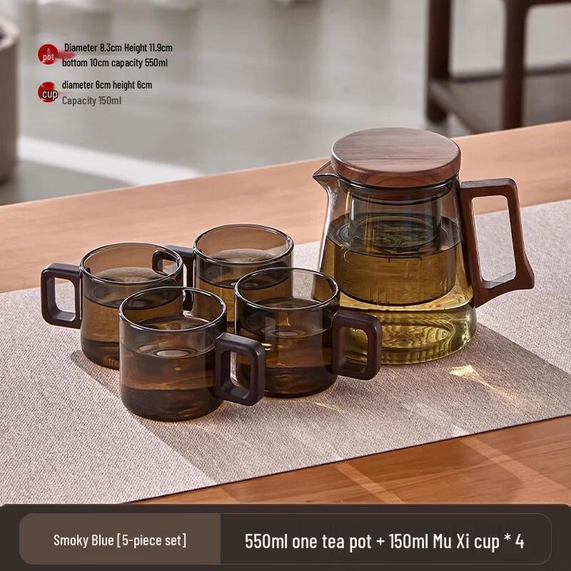 ZISIZ Large Capacity Glass Teapot