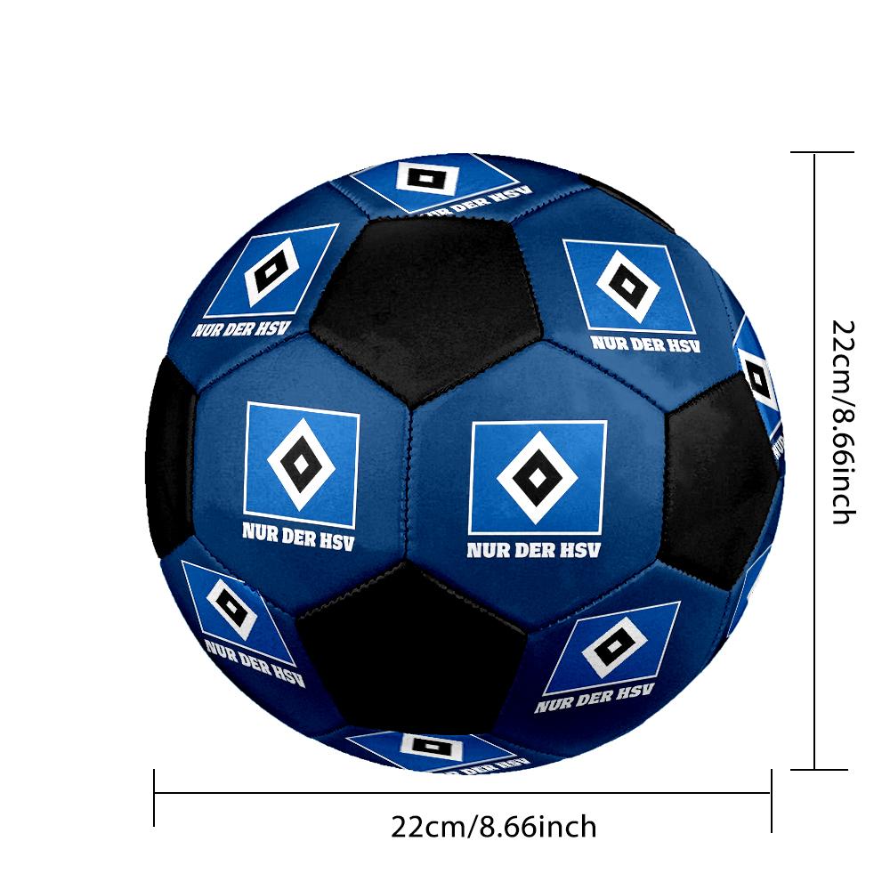 SIZE 5 Hamburger SV Soccer Ball Colorful All Ages Machine Stitched PVC Competition Ready Durable High-Bounce
