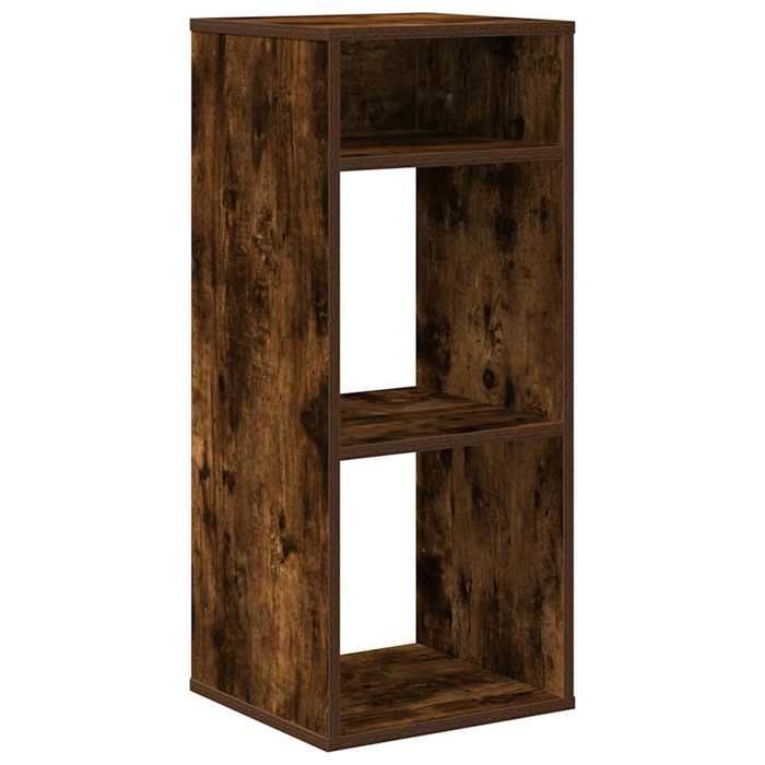VidaXL Bibliothèque chêne fumé 34x31x80 cm bois d'ingénierie, armoire de rangement, étagère de rangement, unité de 860278