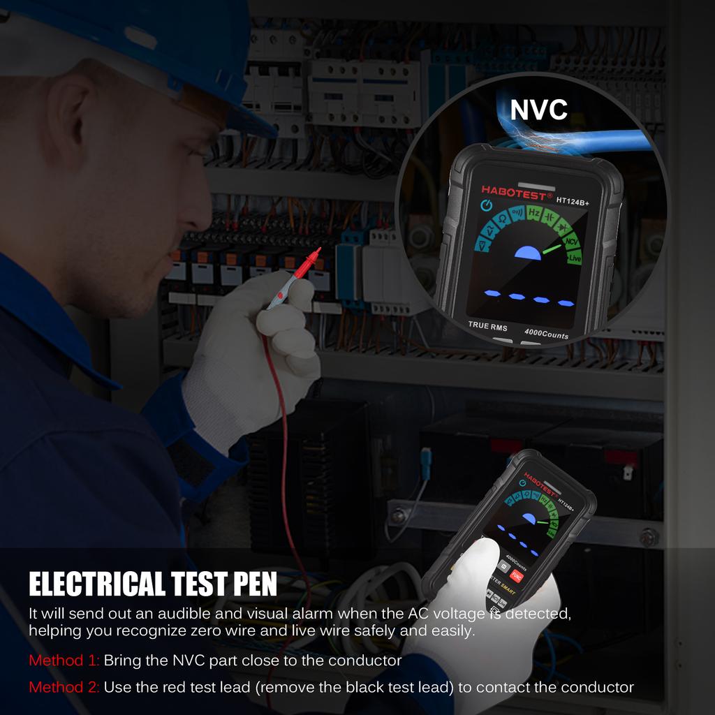 HABOTEST HT124B+ Multimeter 4000 zählt True RMS Smart Digital Multimeter 600 V AC/DC Spannung