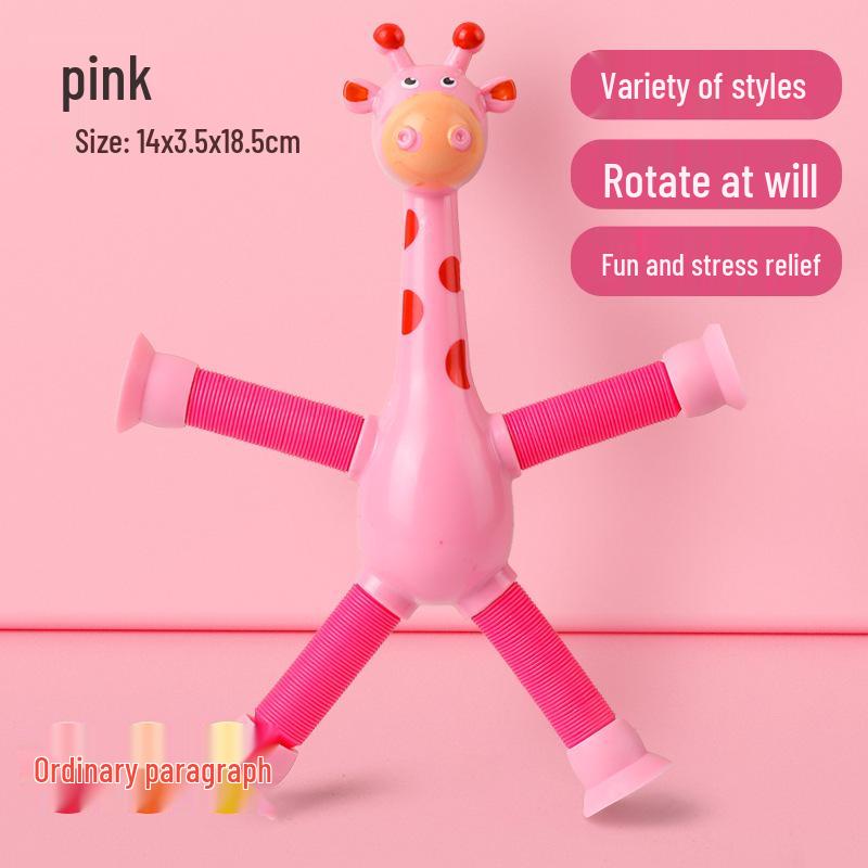 Versatile Telescopic Giraffe Suction Cup Toy – Creative Decompression Toy