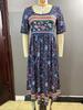 2024 Summer Bohemian Print Women's Maxi Dress with Round Neck and Short Sleeves