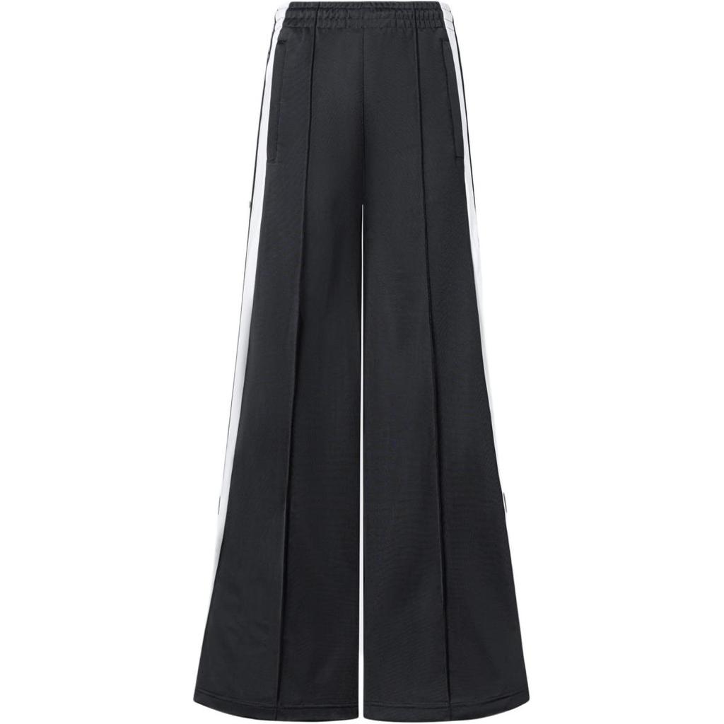 Adidas Originály Adicolor Ss24 Adilenium Oversized Adibreak Retro Sportovní Kalhoty Boční Knoflík Volný Úplet Dámské Kalhoty Černá JM9271