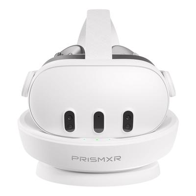 PRISMXR Ładowanie VR Magnetyczne Kompatybilne z Quest Jednoczesne Ładowanie Zestawu Słuchawkowego i Stacja Szybkiego Ładowania z Ładowarką Przeciążeniową Nie Zawiera Dwóch