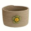 1pc Desktop Storage Basket, Student Office Desktop Storage, Entryway Key Storage, Cosmetic Cotton Rope  Storage Box