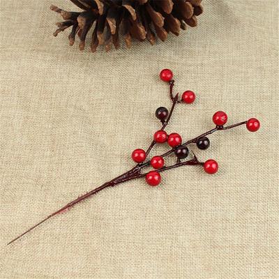 Festivals Supplies Wedding Home Flower Branch Artificial Pine Cone Red Berry Bouquet Bubble