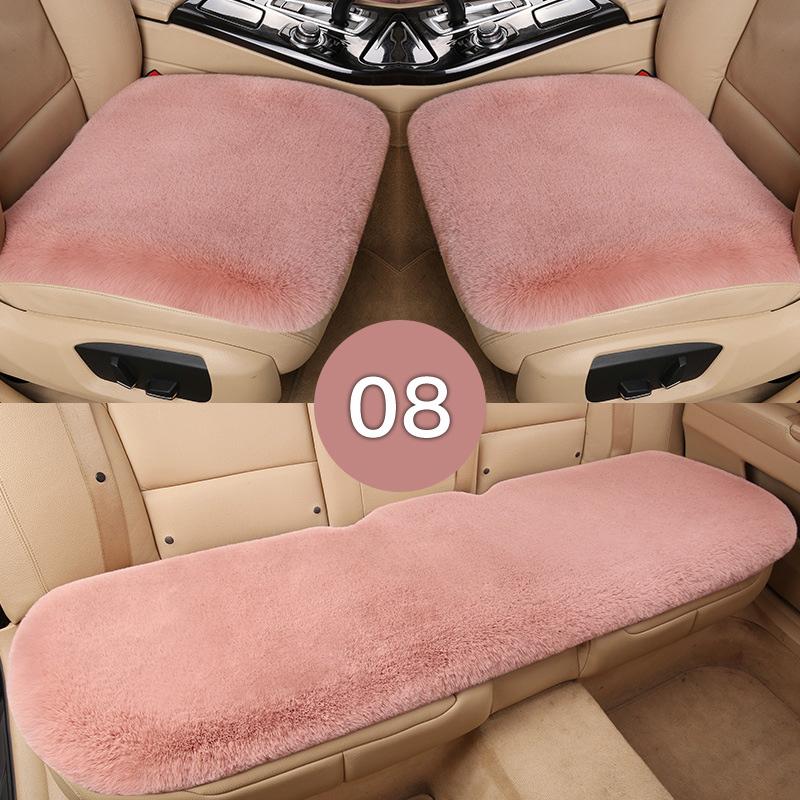 Plush Seat Cover Set Universal Luxury Car Seat Cushion Auto Protector Mat Winter Soft Warm Fur Cover Auto Interior