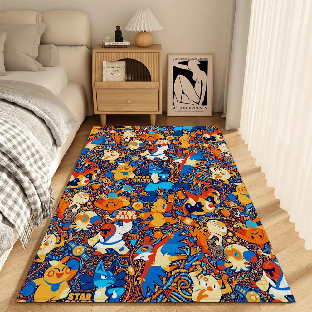Fashion Entrance Mat Living Room Rugs Decoration P-Pokemon Washable Non-slip Kitchen Rug Floor Mats Bedrooom Carpet Balcony Door