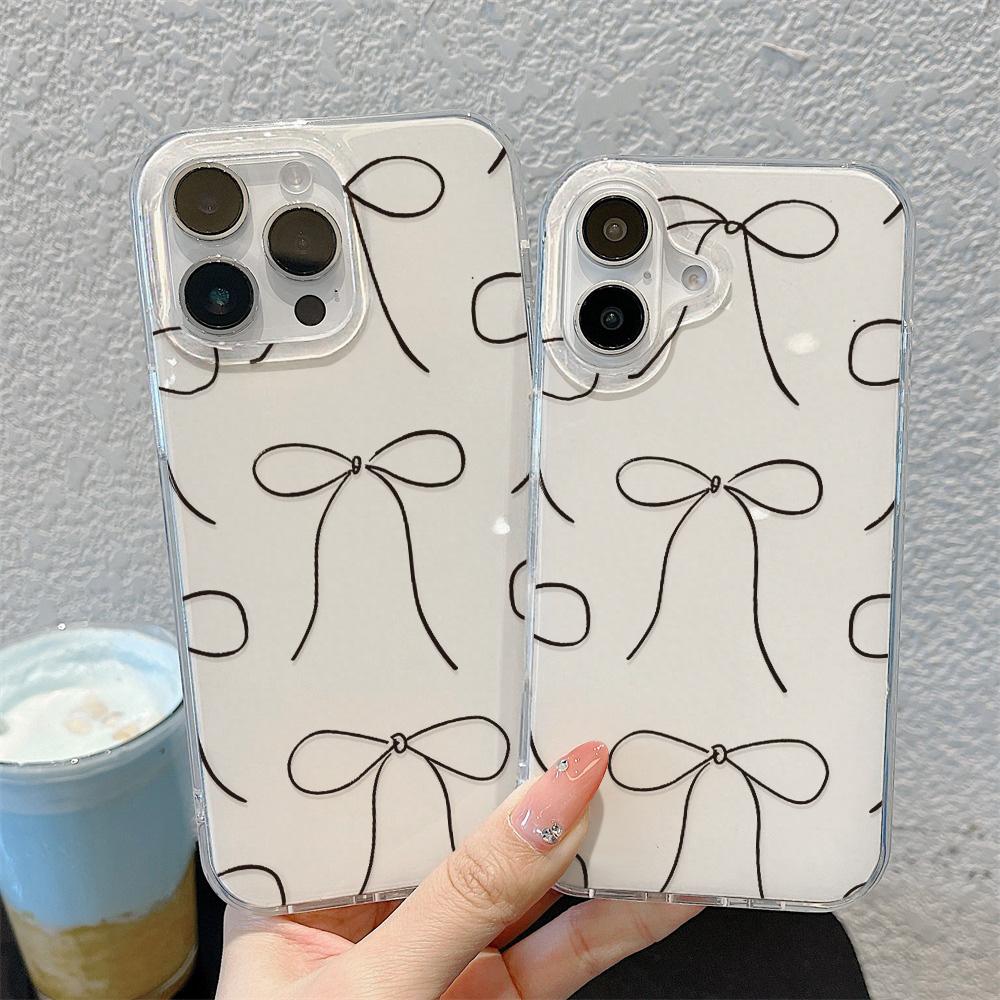 Painted Phone Case for iPhone 12 13 15 16 iPhone 16 12 13 14 15 Pro  14 15 16 Pro Max Coverage Shockproof Anti-Fingerprint Fresh Style Protective Case