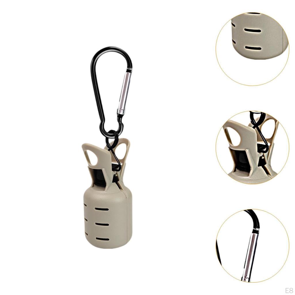 6 Fishing Hook Bonnets with Carabiners for Outdoor Use