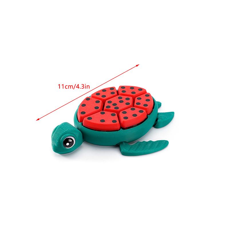 Creative 3D Turtle Shaped Fruit Series Sensory Figure, Desktop Figurine, Anxiety Relief Toy