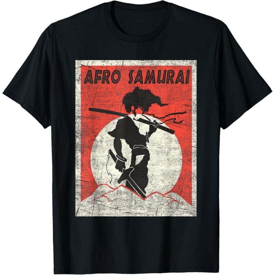 

xHWJH Afro Samurai Shirt Vintage Samurai T-Shirt XXXXXL різнокольоровий