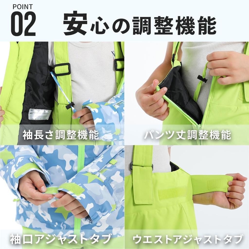 NNOUM and Junior Ski Wear Top and Warm and for Boys and Perfect for Snowboarding 24 Models Kids' Set, Bottoms, Hooded, Girls, (150, AB/MA)