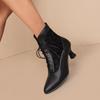 Spitze vorne geschnürt Weinglas und einfache vielseitige Stiefeletten Neue Damenschuhe Martin Boots