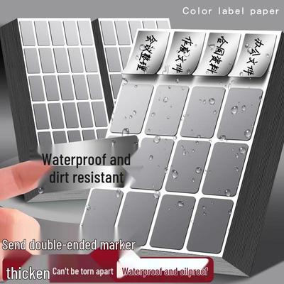Matte Silver Waterproof Self-Adhesive Label Stickers for Food and Bathroom Products