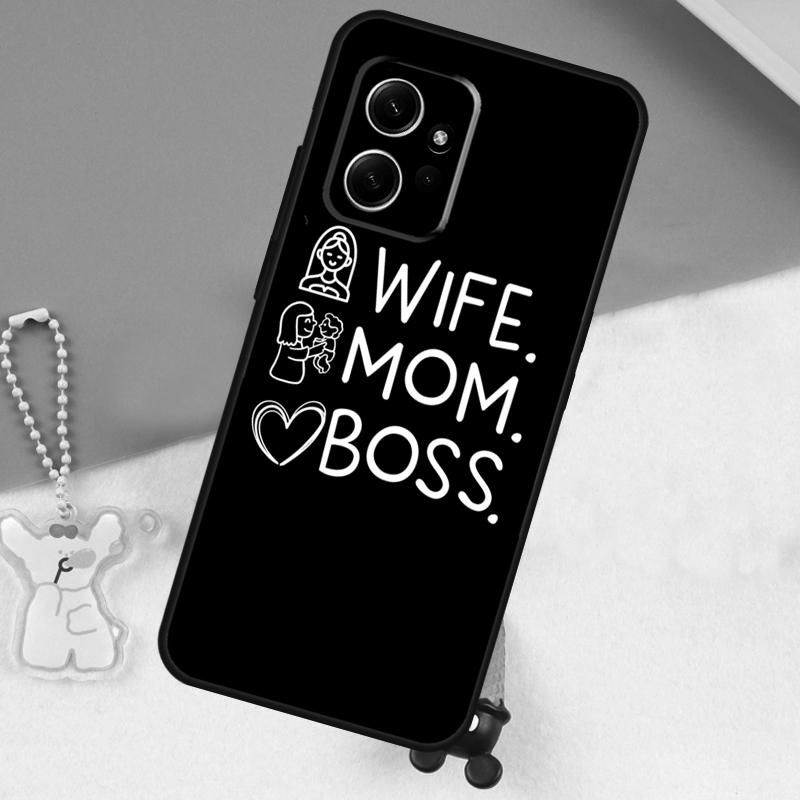 Wife Mom Boss Case For Xiaomi Redmi Note 13 14 9 10 11 12 15 Pro Plus Cover For Redmi 13C 15 C 12C 14C 10C