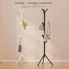 Clothes and Hats Rack Floor To Floor Bedroom Coat Hook Tree Hanger -Multi-hook Floor Vertical Coat Rack with Movable and Conve