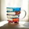 Cană cu Cărți Pictate 11oz Noutate 3D Cărți Pictate Cana de Cafea Unică Colorată Rășină Stivă de Cărți Colecție Cești de Cafea Cadouri