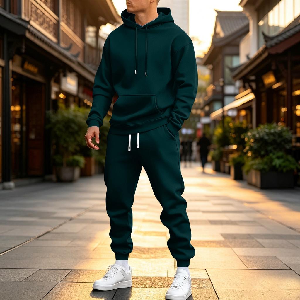 Ensemble Sweat à capuche et Jogging Colorés pour Homme Décontracté Athlétique Deux Pièces