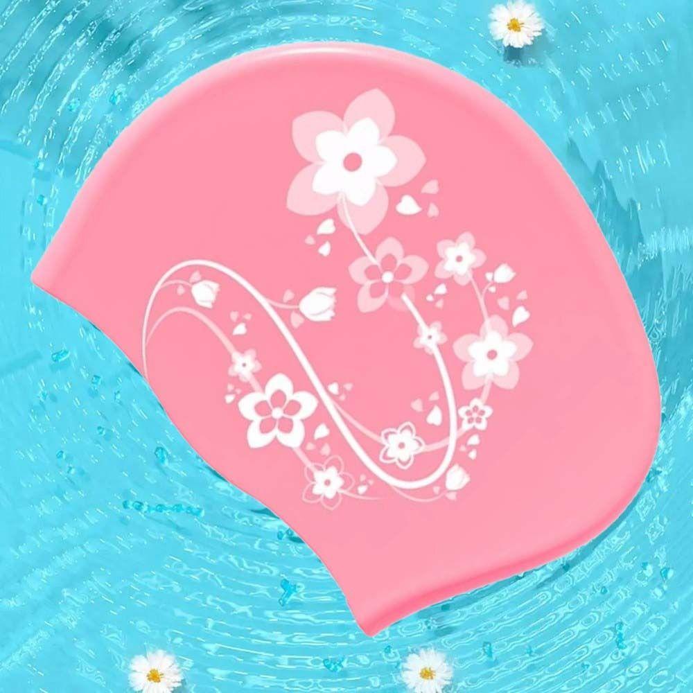 Soft Flower Swim Headgear Elastic Snorkeling Cap Major Bathing Cap Floral Diving Hat  Spearfishing