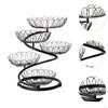 5 Tier Fruit Basket Bowl Fruits Stand Holder Organizer Storage Baskets Metal Wire