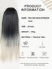 Synthetic Natural No Clip Fish Line Invisible Hair Extensions Silver Gray False Hair Piece For Women