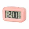 Smart Digital Alarm Clock Black White LCD Display with Temperature Calendar Timer Led Light for Bedroom Office (Without Battery)
