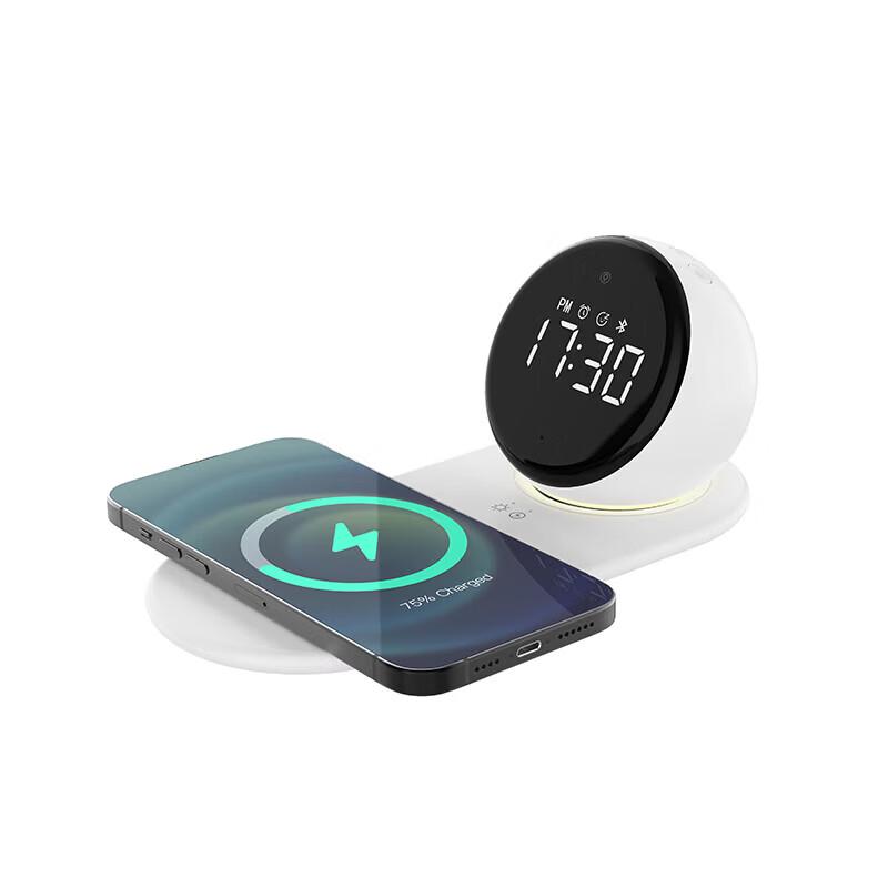 SZK-A8 Wireless Charging Clock Bluetooth Speaker