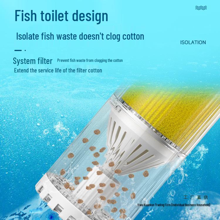Silent All-in-One Fish Tank Filter with Built-in Oxygenation and Water Circulation