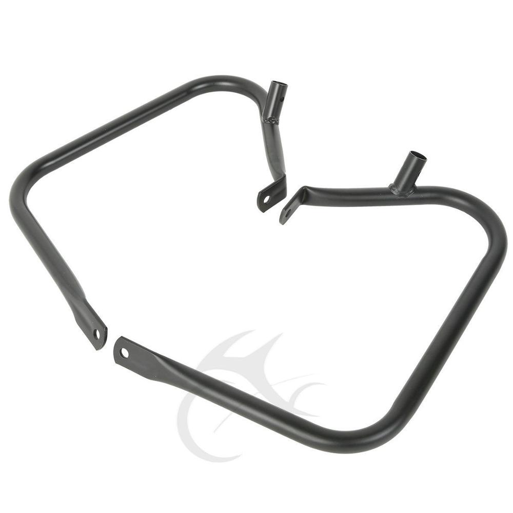 Motorcycle Saddlebag Bags Steel Guard Bracket For Harley Touring Road King Electra Glide Road Glide 1997-2013